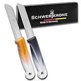 Schwertkrone 2 Küchenmesser gezahnt Wellenschliff Messerset Solingen...