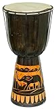 Kascha - 40cm Djembe Trommel Bongo Drum Buschtrommel Afrika-Style handgeschnitzt...