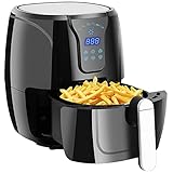 Heißluftfritteuse 3,5 L Heissluftfriteuse Airfryer XL mit 6 Programmen Multifunktionale...