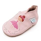 Dotty Fish weiche Leder Babyschuhe mit rutschfesten Wildledersohlen. Kleinkind...