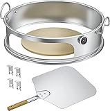 Onlyfire Edelstahl Pizzaofen Komplettpaket PizzaRing für Weber 57 cm Kugelgrill...