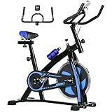 SPORTNOW Fahrradtrainer Heimtrainer mit verstellbarem Sitz und Widerstand Fitnessfahrrad...