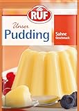 RUF Sahne-Pudding mit cremigen Sahne Geschmack, glutenfrei, nur mit Milch und...