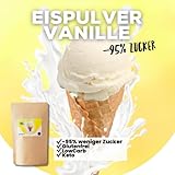 Eispulver Vanille von Soulfood LowCarberia 90g - 400g Eiscreme - 95% weniger Zucker