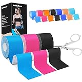 3 Rollen Kinesiotapes (5m*5cm), Physio-Tape,wasserfestes & elastisches Kinesiologie Tape,...