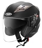 Jethelme Rollerhelm Sturzhelm Chopper Helm - YEMA YM-627 Motorradhelm ECE mit...