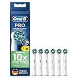 Oral-B Pro CrossAction Aufsteckbürsten für elektrische Zahnbürste, 6 Stück,...