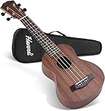 HAVENDI® Sopran Ukulele 21 Zoll Premium Hawaii Gitarre Aquila Saiten Mahagoni...