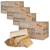 Kiefer Brennholz Kaminholz Holz 5-500 kg Für Ofen und Kamin Kaminofen Feuerschale Grill...