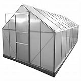 majowo® Gewächshaus für den Garten - Polycarbonat - 2,5 x 5,5 x 2,05 m - Als Treibhaus,...