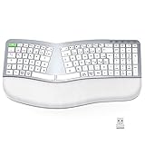 Seenda Ergonomische Kabellose Tastatur, 2.4G USB Wiederaufladbare Tastatur mit...