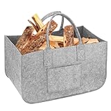 Holz-Tragetasche | Holztragetasche | Kaminholztasche | Kaminholztasche mit Griffen,...