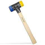 Wiha Schonhammer Safety I weich/mittelhart I Hickory-Holzstiel I Rund-Schlagkopf Ø 30 mm...