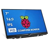 HMTECH 7 Zoll Raspberry Pi Bildschirm 800x480 HDMI Tragbarer Monitor IPS LCD...