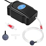 Flintronic Aquarium Luftpumpe, 3W Leise Sauerstoffpumpe mit Rückschlagventil,...