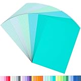 Konstruktionspapier, 21,6 x 27,9 cm, 50 Blatt, 1 Set mit 5 Farben, regenbogenfarbenes...