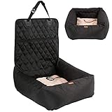 Hundebett Autositzbezug Pet Car Booster Seat 2 in 1 Front Back Protector Pet Lookout...