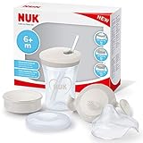 NUK 3-in-1 Trinklernset mit Trainer Cup Schnabeltasse (6+ Monate), Magic 360°...