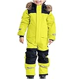 TYUNBD Kinder Schneeanzug Unisex Wasserdicht Skianzug mit Kapuze Atmungsaktiv Winteranzug...