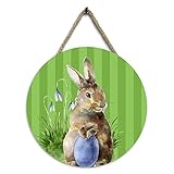 Frohe Ostern Hängeschild Hase Willkommens Türhänger Für Haustür Zuhause Fenster...