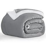 Aisbo Warm Kuscheldecke Flauschig Decke Grau - Hochwertige Sherpa Fleece Sofa...