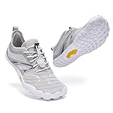 SHOESBESTBUY Barfußschuhe Damen Traillaufschuhe rutschfest Fitnessschuhe mit...