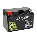 TECNO-GEL Motorrad Qualitäts Batterie für Suzuki Burgman 250, 400, GSF 1200, 1250...