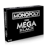 Winning Moves - Monopoly - Mega Black Edition - Gesellschaftsspiel für Erwachsene und...