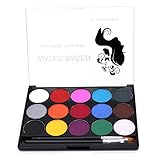 POFET Body Painting Face Paint Kit, 15 Farben ungiftige professionelle Palette mit Pinsel...