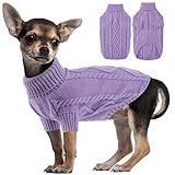 Strickwolle Hundepullover Hundemantel Hunde Weste Winter Warme Hundebekleidung für Kleine...