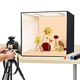 RALENO Fotostudio Set 50 x 50 x 50 cm professionelle superhelle Fotobox mit 50 W / 5500 K...