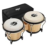 Eastar Bongo Trommel 6 Zoll/15.24 CM und 7 Zoll/17.78 CM Percussion Holzbongo...