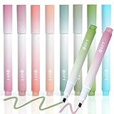 Vicloon Textmarker Set, 8 Stücke Marker Stifte Pastell, 8 Farben, Textmarker Kein...