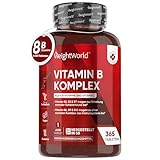 Vitamin B Komplex - Mit Vitamin C - 365 Tabletten - Alle 8 B-Vitamine (B1, B2,...