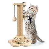 Kratzbaum für Katzen, 40cm Kratzpfosten Katzenkratzbaum Spielzeug mit Ball,...