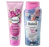 Balea 2er-Set Haarpflege: Shampoo FLOWER DREAM für gesund glänzendes Haar mit Provitamin...