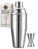 Cocktail Shaker, STNTUS Cocktail Set, 750ml Cocktailshaker, Cocktail Shaker Set,...