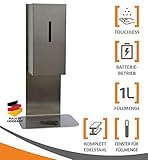 MyMAXXI | Mobiler Hand Desinfektionsmittelspender Sensor Steel Tisch & Tresen...