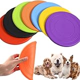 XUBX 7 Stück Hunde Frisbees, Hund Scheibe, Hundespielzeug Frisbee, Gummi...