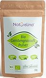 NatureLina Gerstengrassaft Pulver Bio 250g vegan Rohkost aus den USA I Hohe Chlorophyll...