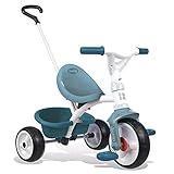 Smoby - Be Move blau - Kinderdreirad mit Schubstange, Sitz mit Sicherheitsgurt,...