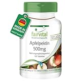 Fairvital | Apfelpektin 500mg Tabletten - 100 Tabletten - mit löslichen Ballaststoffen,...