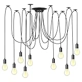 Spinne Kronleuchter DIY Deckenleuchte Lampe Kopf Pendelleuchte Halter Retro Industry...