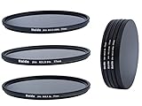 HAIDA Slim Neutral Graufilter Set 77mm bestehend aus ND8, ND64, ND1000 Filtern...