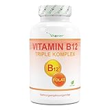 Vitamin B12 Komplex - 240 Tabletten für 8 Monate - 500µg Vit B12 + Folsäure...