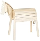 Velinda Holzpferd Voltigierpferd Spielpferd Gartenpferd Holzpony Outdoor-Pferd...