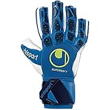 uhlsport Herren Hyperact Supersoft Torwarthandschuhe, Night Blau/Weiß/Fluo Gelb, 9