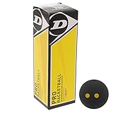 Dunlop Pro Squashball Squash Sport Racquetball Zubehör - schwarz - schwarz,...