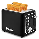 Pukomc toaster,2 scheiben Retro extra breite Toastschlitze 3,3 cm Schlitzen Extra Wide...