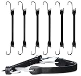 GRIP&BENDER Spanngummi-Set 8-teilig | 25cm | Gummispanner mit S-Haken | EPDM...